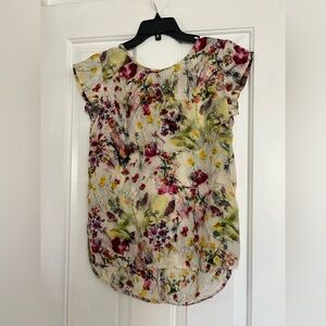 Floral Print Flowy Blouse